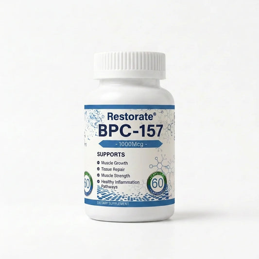 Restorate® BPC-157 1000mcg 60 capsules bottle — front